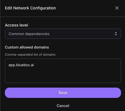 Kiro web network configuration